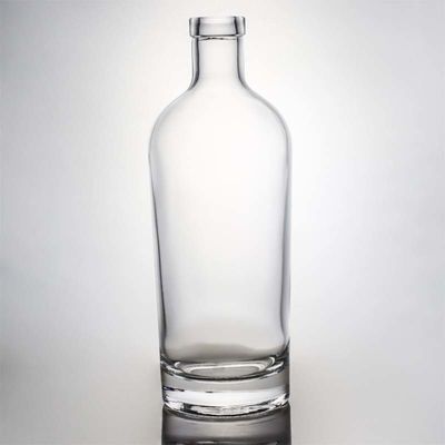 スクロールキャップ 750ml 1000ml 透明のシリコンジン・ラム・シャンパン・リコア 木のコルク付き ガラスボトル