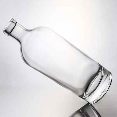 スクロールキャップ 750ml 1000ml 透明のシリコンジン・ラム・シャンパン・リコア 木のコルク付き ガラスボトル