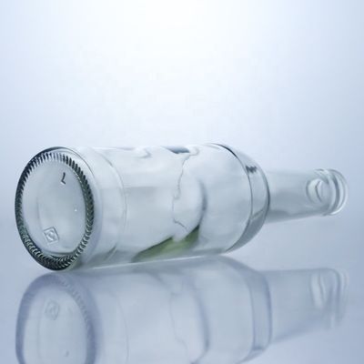 フリントガラス 276ml ブランデー ウォッカ テキラ ガラスボトル コルク付き ボディ素材 ガラス