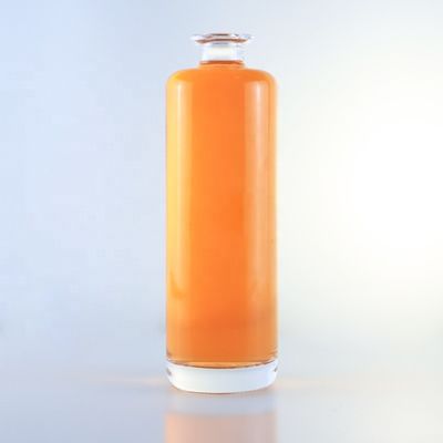 オーダーメイドのロゴとコルクと 750ml ユニークな丸い石灰石ガラスボトル