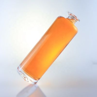 オーダーメイドのロゴとコルクと 750ml ユニークな丸い石灰石ガラスボトル