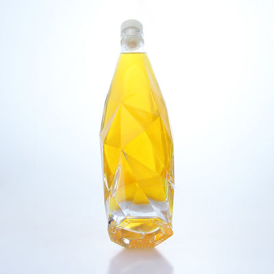 クリアまたはカスタマイズされたユニークな 750ml ウイスキー・ウォッカ・スピリット・グラスボトル