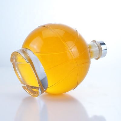 350ml 500ml ウィスキー・ラム・ジン・ブランデー用の人気のある形状の透明な酒ガラスボトル