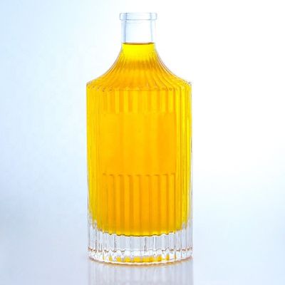 500ml 750ml 1000ml 透明な空ガラスボトル ウォッカ ジン ラム ウィスキー ブランデー