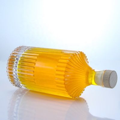 500ml 750ml 1000ml 透明な空ガラスボトル ウォッカ ジン ラム ウィスキー ブランデー