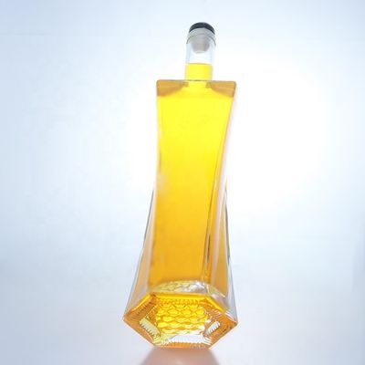 500ml 750ml 1000ml 透明ガラスボトル スクリューキャップ 工業飲料ベース材料 ガラス
