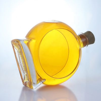 厚底コルク密封型 ジン・ウイスキー・ラム・テキラ・ブランデー用の空のガラスボトル