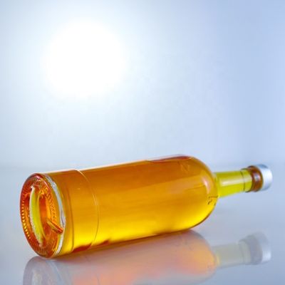 グラス コラー 丸い形 空のガラスボトル 750ml ティーキラ ブランデー ラム ジン ウィスキー