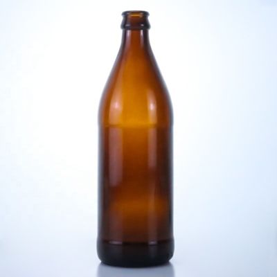 クラウンキャップのビールの空のガラスボトル 700ml 750ml クリエイティブな小さなアンバーボトル