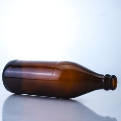 クラウンキャップのビールの空のガラスボトル 700ml 750ml クリエイティブな小さなアンバーボトル