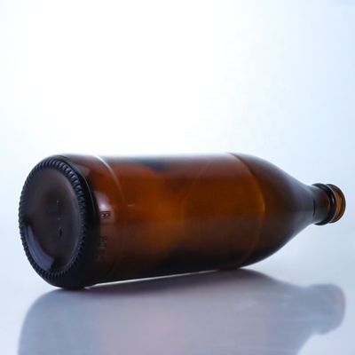 クラウンキャップのビールの空のガラスボトル 700ml 750ml クリエイティブな小さなアンバーボトル