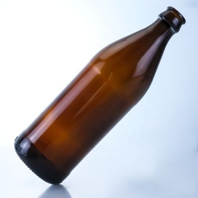 クラウンキャップのビールの空のガラスボトル 700ml 750ml クリエイティブな小さなアンバーボトル
