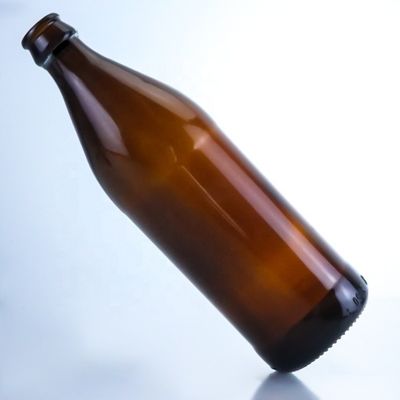 クラウンキャップのビールの空のガラスボトル 700ml 750ml クリエイティブな小さなアンバーボトル