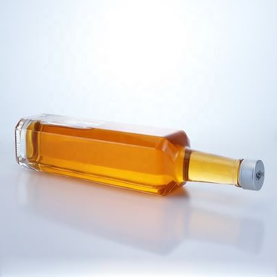 500ml 750ml スクエア ウイスキー ウォッカ ボトル スクロール トップ ティーキラ ガラス リコール ボトル