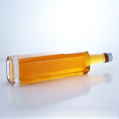 500ml 750ml スクエア ウイスキー ウォッカ ボトル スクロール トップ ティーキラ ガラス リコール ボトル