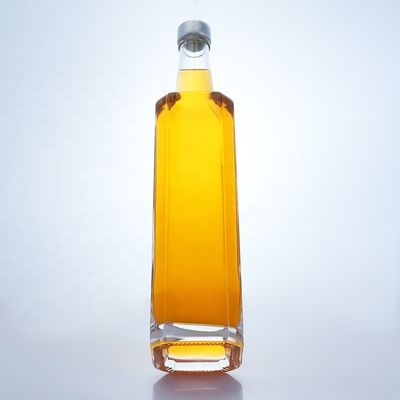 500ml 750ml スクエア ウイスキー ウォッカ ボトル スクロール トップ ティーキラ ガラス リコール ボトル