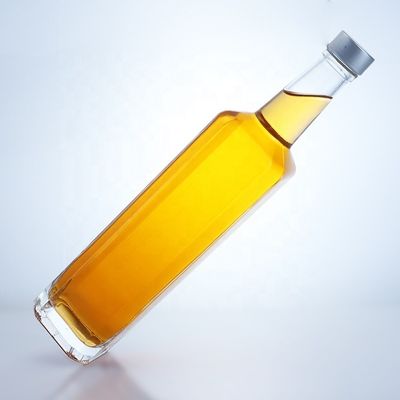 500ml 750ml スクエア ウイスキー ウォッカ ボトル スクロール トップ ティーキラ ガラス リコール ボトル