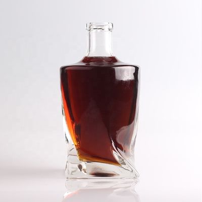 ウィスキーシール型 コーク 750ml/1000ml シャンパン用透明ガラスボトル
