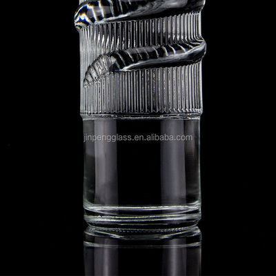 豪華 彫刻ガラスボトル 750ml 1000ml クリア フリント ジン ラム シャンパン テキラ コルクのウイスキーボトル