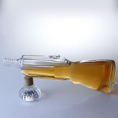 500ml ウイスキー ガラス ボトル 銃 形 オープン 模様 700ml ウォッカ ボトル 飲料産業用