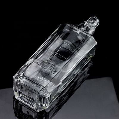 750ml 75cl スーパー フリント 立方 凸?? グラス ボトル スクリュー キャップ ラム ウォッカ ウィスキー