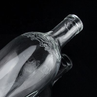 750ml スーパー フリント 丸肩 方形 ラム ウォッカ 酒 コーク付き ガラスボトル