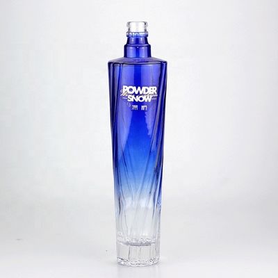 750ml グラスボトル グラデント色とスクリューキャップ