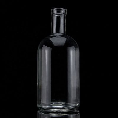 ベース素材 500ml 700ml 750ml コークシールと丸い形状のガラス酒瓶
