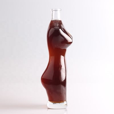 ガラスカラー 75cl レディースボディ ワイン 酒 ウォッカ グラスボトル クリエイティブデザイン