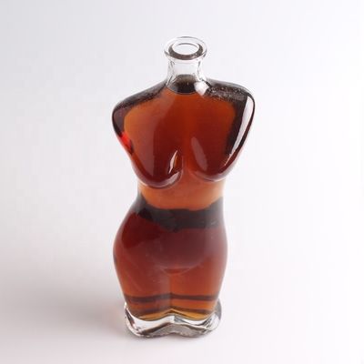 ガラスカラー 75cl レディースボディ ワイン 酒 ウォッカ グラスボトル クリエイティブデザイン