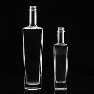 透明またはカスタマイズされたガラスボトル 250ml 500ml 700ml 750ml 平方ガラス酒瓶